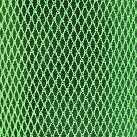 Ahgly Company Machine Washable Indoor Square Transitional Deep Emerald Green Area Rugs, 6' Square