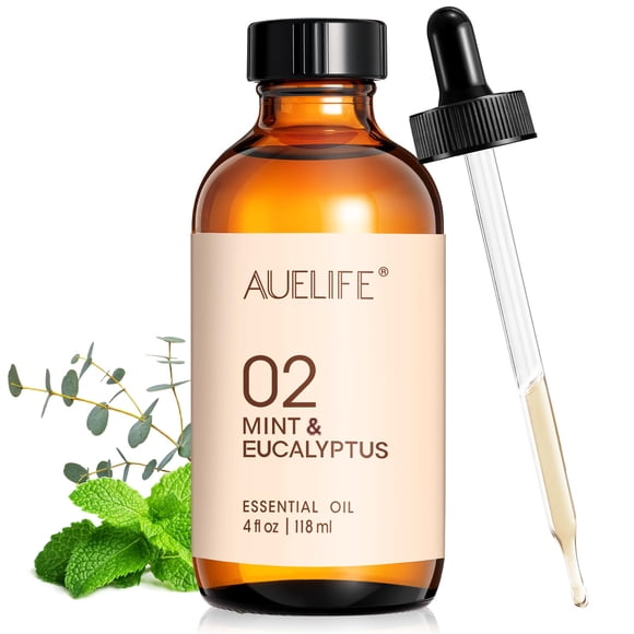Aceite esencial Auelife de menta y eucalipto 118 ml para difusores