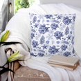 thumbnail image 3 of 20x20 Pillow Covers Set of 2, Navy Blue Coastal Throw Pillow Covers Decorative Couch Cushion Case, Coral Starfish Seaside Summer Beach Microfiber Square Pillowcases for Bedroom Car Living Room, 3 of 7