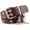 Coffee, variant on Gothic Belt Men's and Women's Double row Rivet Chain Punk PU Belt Women's Y2K Belt Korean Women's Belt