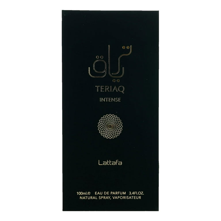 LATTAFA Teriaq Intense Perfume, Unisex EDP, 3.4 Oz, Bergamot