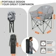 thumbnail image 6 of MOPHOTO Oversized Heated Camping Chair,Patio Lounge Chairs with 3 Heat Levels,Portable Folding Heated Chair Round Moon Saucer Folding Lawn Chair, 6 of 8
