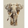thumbnail image 1 of Qisvanset Geometric Elephant Canvas Wall Art Print, 15.75x11.81 Inches, 1 of 8