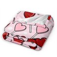 thumbnail image 3 of ZNDUO Red Pink Hearts Lollipop Pattern Throw Blanket, Lightweight Cozy Soft Throw Blanket for Couch, 40"x30" Throw Blankets for Bed, 3 of 8