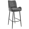 thumbnail image 2 of Home Square 26" Height Bar Stool in Charcoal Fabric and Black Finish - Set of 2, 2 of 9