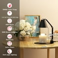 thumbnail image 3 of Folding Aroma Candle Warmer Lamp with Timer and Dimmer Metal Wax Melting Lamp for Home Decor Adjustable Height Candle Lattern (Golden110V-US), 3 of 7