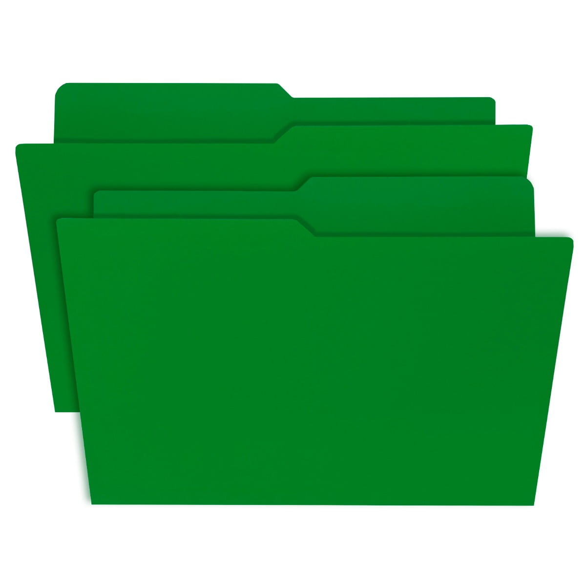 UOFFICE File Folder Letter Size 1/2 Cut Tab 100 Count, 1 Pack, Deep Green