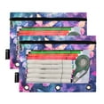 thumbnail image 2 of 2 Pack Pencil Pouch for 3 Ring Binder Abstract Butterfly Pencil Case Clear Window Zipper Pencil Bag Organizers, 2 of 6