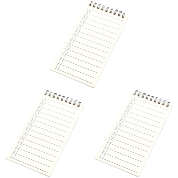 3 Pieces A7 To Do List Notepad, 3.3 x 6.1 in Upward Spiral Memo Pad with Checkboxes, Thick Paper Daily Checklist Notebook for Students Office Workers, Versatile Small Portable Agenda