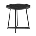 thumbnail image 3 of HomeRoots Black Ash Wood & Black Round Side Table, 21.66 x 21.66 x 22.05 in., 3 of 3