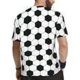 thumbnail image 2 of Wukai Soccer Ball Print Men's Short-Sleeved Mesh T-Shirt,Quick-Dry Short Sleeve Workout T-Shirt-5X-Large, 2 of 8