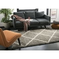 thumbnail image 4 of SAFAVIEH Hudson Amias Geometric Shag Area Rug, Grey/Ivory, 8' x 10', 4 of 11