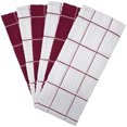 thumbnail image 4 of Premium Kitchen Towels (16”x 26”, 6 Pack) – Large Cotton Kitchen Hand Towels – Window Pane Design – 435 GSM Highly Absorbent Tea Towels Set With Hanging Loop – Red, 4 of 6