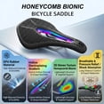 thumbnail image 3 of Honeycomb Bionic Bike Saddle, Hollow Ergonomic Bicycle Seat, Breathable & Pressure Relief, Universal Fit for Road/Mountain Bikes, Comfort Long-Ride Saddle, 3 of 11