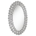thumbnail image 3 of Colleen 31 x 47 Inch Oval Wall Mirror Crystal Flowers Silver, 3 of 7