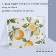 thumbnail image 3 of Yayeee Toggle Light Switch Wall Plate 2-Gang 4.56"x4.48" Decorative Outlet Cover, White Watercolor Oranges, 3 of 7