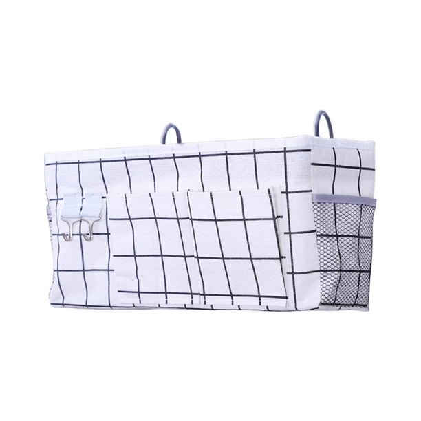 Gabinete de Almacenamiento de Baño Cesta Colgante de Rejilla de Gran Capacidad,14.9x7.2x5.1In Dormitorio Bolsa de Almacenamiento de Estante Junto a la Cama,Pequeño Gabinete de Almacenamiento de Baño