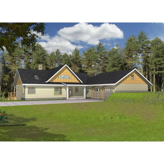 001-2109: Craftsman ICF 2 Bed, 3 Bath Luxury Home Plan, 3318 Sq Ft: Full Blueprints with License to Build by Home Plan Marketplace - Lesuto