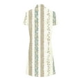 thumbnail image 5 of Levmjia Women Floral Dress V-Neck Short Sleeve Summer Casual Loose Fit Comfortable Cotton Maxi Dress For Vacation Beach Party Multi Color Option, 5 of 6