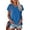 Blue, variant on Womens T Shirts Short Sleeves V Neck Basic Tee Shirt Summer Clothes Womens Tops Trendy