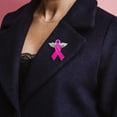 thumbnail image 5 of Cancer Awareness Pins with Pink Ribbon - Angel Wing Charm Enamel Brooch for Survivors, Charity Events & Support Groups - Bulk Promotional Gifts, 5 of 6
