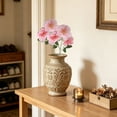 thumbnail image 4 of AUNVITO Artificial 3-Head Peony Flower Stalk Insert, Faux Silk Bloom Floral Pick for Home Vase Table Centerpiece Decor, 1pc, 4 of 6