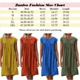 thumbnail image 2 of Zunfeo Cotton Linen Dress for Women Casual Pleated Summer Sundress Beach Vacation Boho Dress Red 5XL, 2 of 8