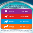 thumbnail image 7 of Simple Solution Disposable Male Wraps for Dogs - Medium - 12 Count, 7 of 7