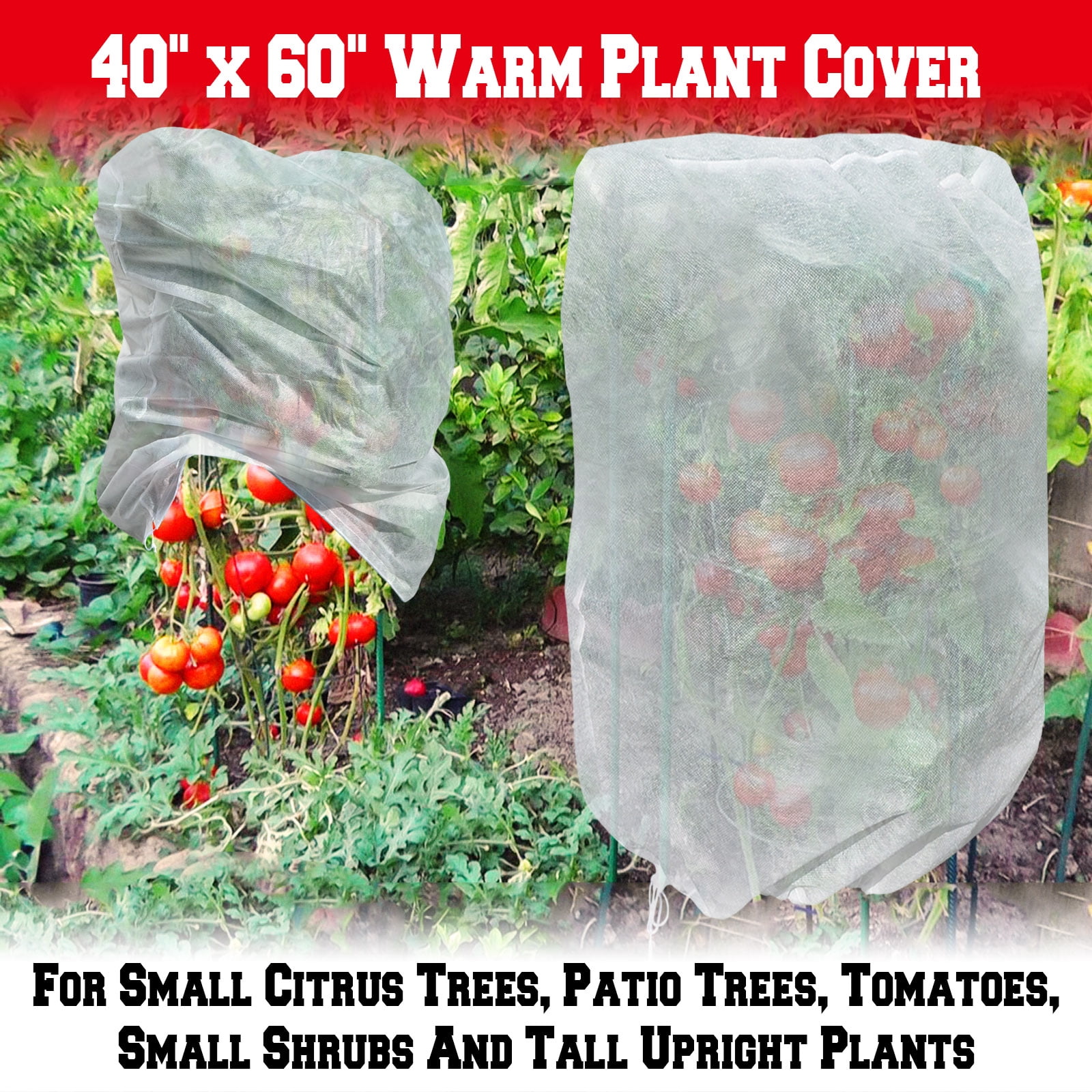 Strong Camel Warm Worth Plant Cover Tree/Shrub Cover Plant Protecting &Frost Protection Bag (60” H x 40” Dia)