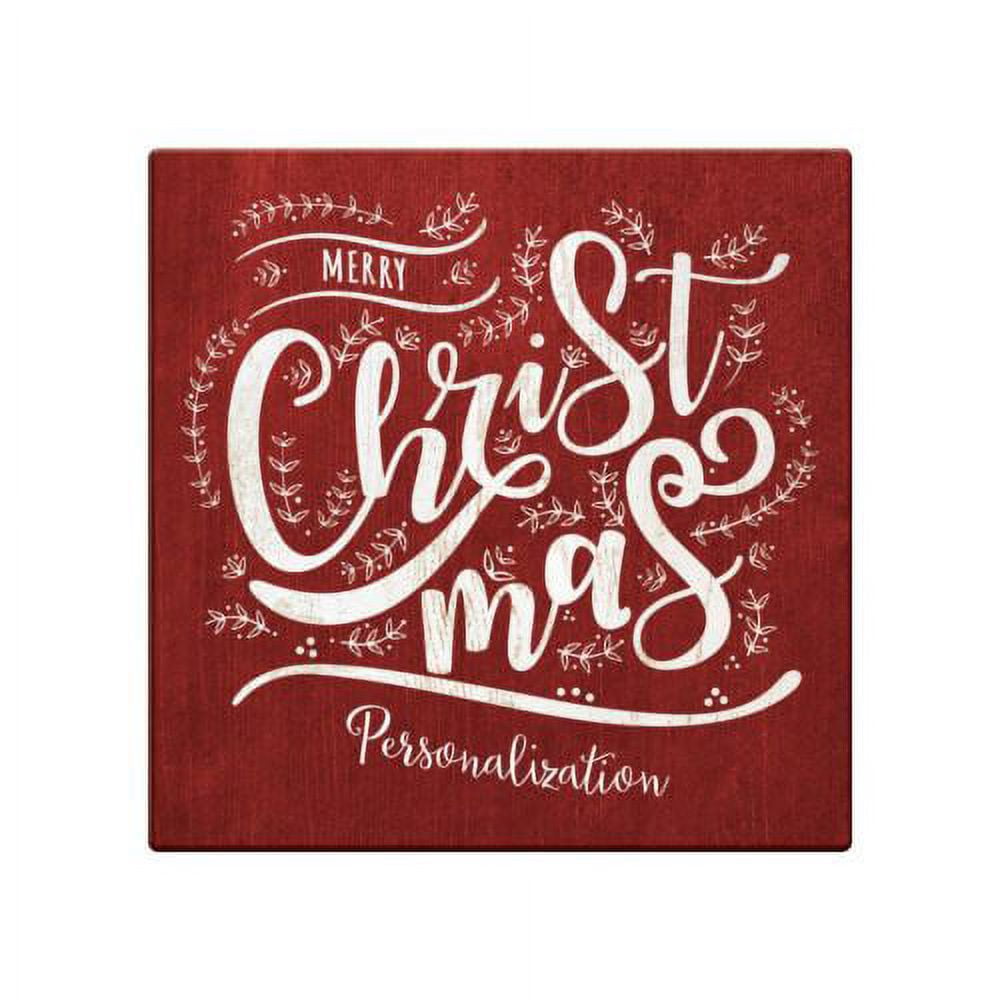 Personalized Merry Christmas Canvas 12x12