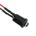 thumbnail image 5 of 10Set DC 12V 5mm Pre Wired LED with Holder, Orange Light Round Top Clear Lens, 8mm  Panel Mount, 5 of 5