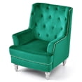 thumbnail image 3 of Pamona Green Upholstered Accent Chair, 3 of 5