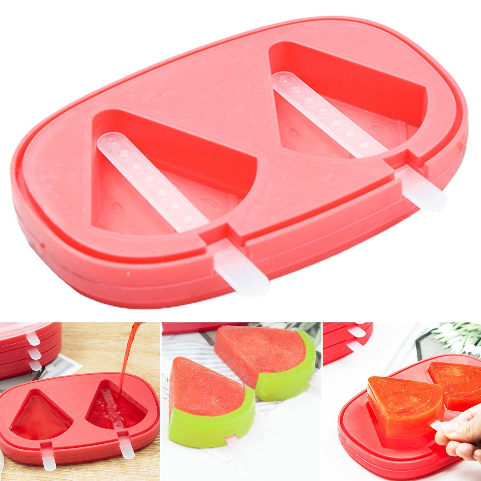 DIY Multi Style Fruit Ice Cube Silicone Mold Strawberry Chocolate Cake  Candy Fudge Baking Tool Watermelon Soap Candle Mould Gift