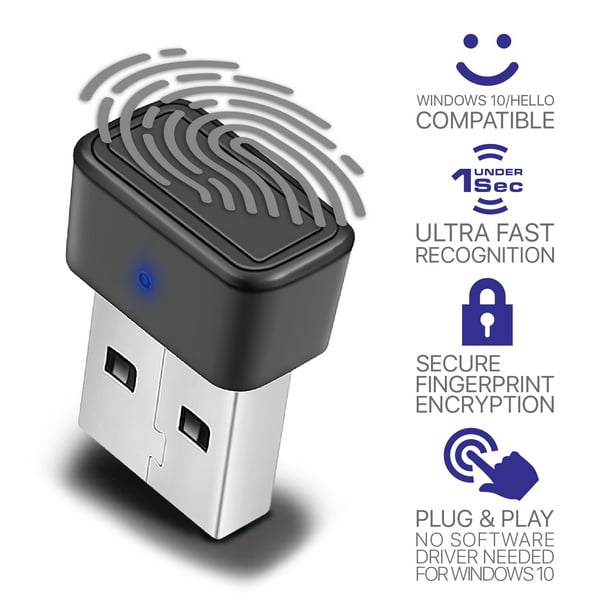 Nano USB Fingerprint Reader for Windows 10 Hello Security Key