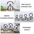 thumbnail image 2 of EeaseCA Stainless Steel Tea Kettle Practical Teapot Boiled Teapot Boiling Kettle (0.5L), 2 of 7