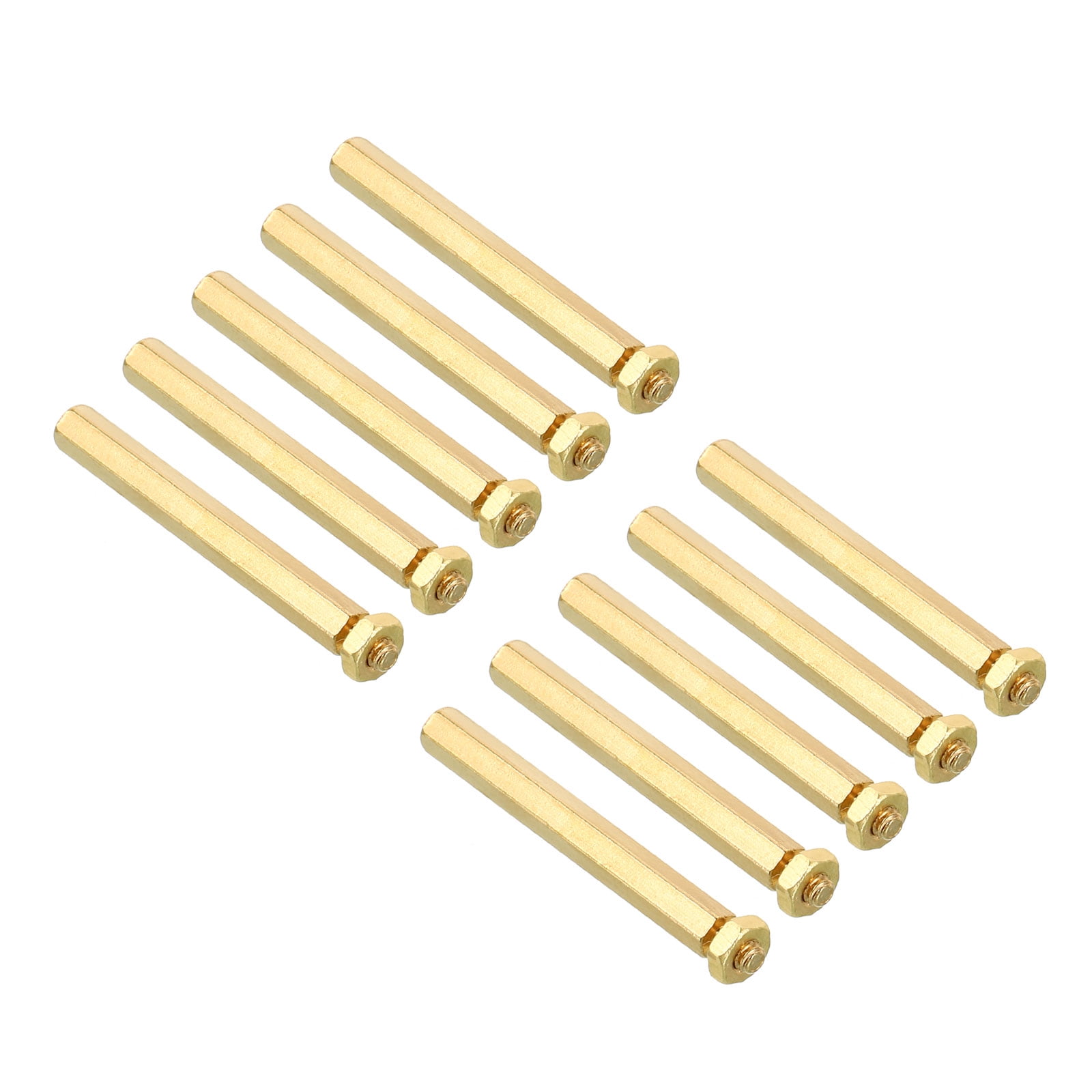 Uxcell 25mm+3mm M2 Standoff Screws 40 Pack Brass Hex Standoffs Nuts