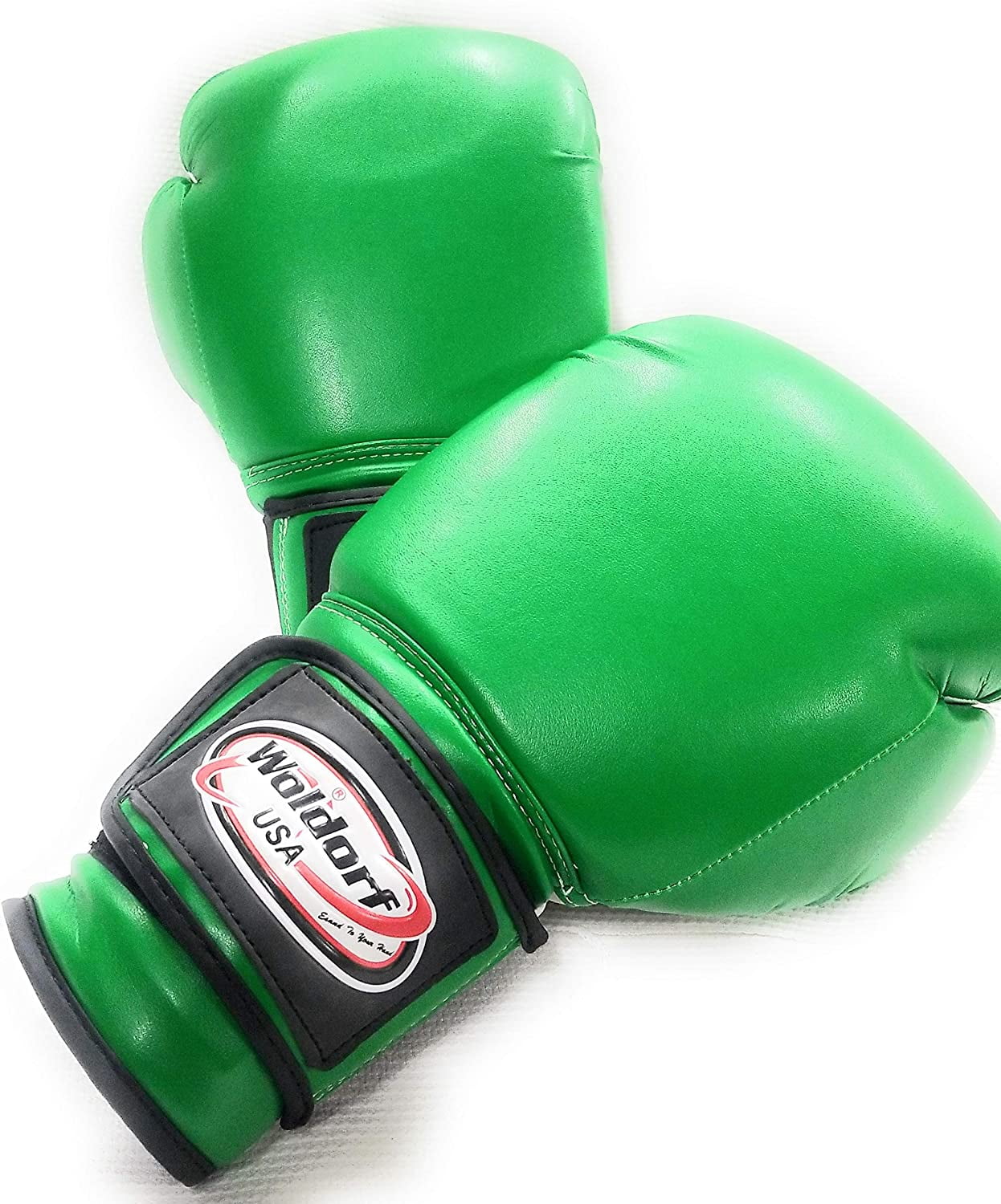WOLDORF USA Boxing Gloves Kickboxing Muay Thai Punching Bag Vinyl Green - Durable Multi Layered Foam Padded Offers Unbeatable price adult Size 10oz