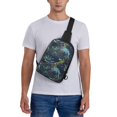 thumbnail image 4 of Rocae Cartoon Dinosaur for Lightweight Chest Bag Dual Pocket, Waterproof Crossbody Sling Bag for Men and Women, 4 of 8