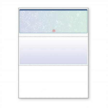 DocuGard Blue/Green Prismatic Top Check, 8.5" x 11", 24 lb, 500 sheets
