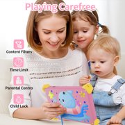 Kids Tablet 7 inch pink,Android 12 Children's learning machine,3GB RAM 64GB ROM,128GB Expansion,HD Display,Wifi, Children Tablet with Parent Control