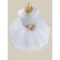 thumbnail image 4 of TiaoBug Flower Girls Wedding Bridesmaid Dress Sleeveless Princess Bowknot Prom Birthday Party Ball Gown Khaki 6, 4 of 7