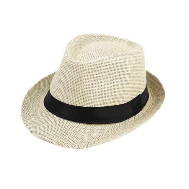 Sombrero de paja unisex de ala corta: sombrero informal y transpirable para el verano