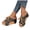 Black, variant on Lace Up Cork Wedge Sandals for Women Lightweight Canvas Slip On Platform Sandal Fashion Studded Open Toe Mules Black Size 8