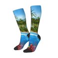 thumbnail image 2 of Fotbe Island And Coral Reef print Women's Men's Novelty Crew Socks Cotton Socks Knee High Socks for Walking,Running,Nurses,Pregnancy, 2 of 8