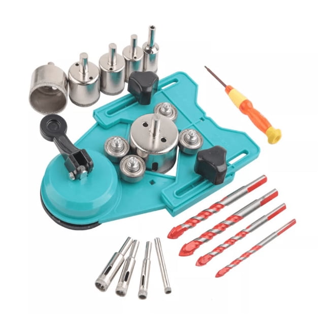 Kit 16 Brocas De Diamante Con Guía Para Cerámica, Vidrio