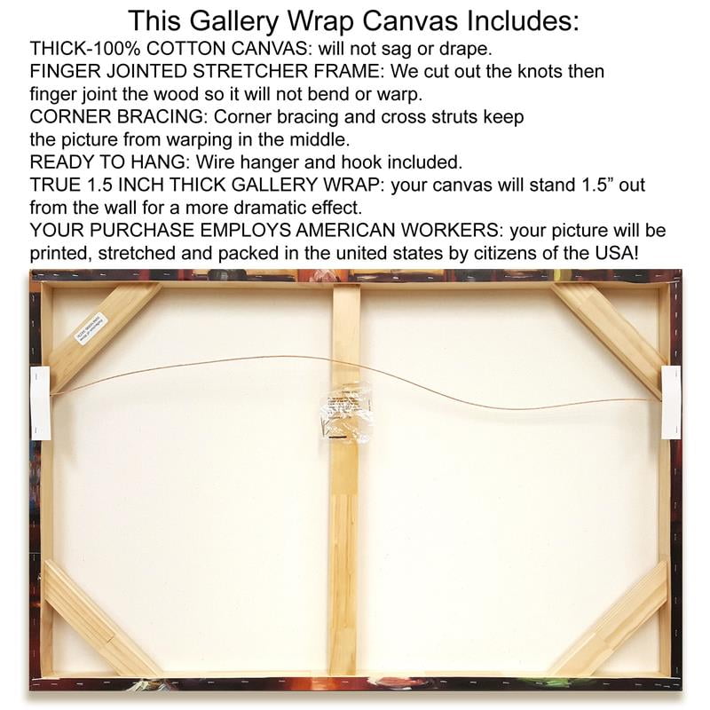 Canvas　II　ArtDirect　Huge　Pugh，　Art　United　36x36　States　by　Gallery　Wrapped　Museum　Jennifer-
