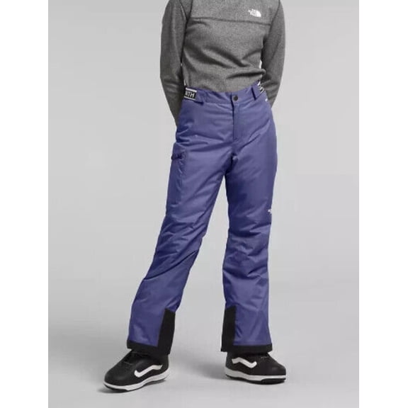The North Face Freedom Snow Pant Girl Small 7/8 Blue Waterproof Insulated PHC146