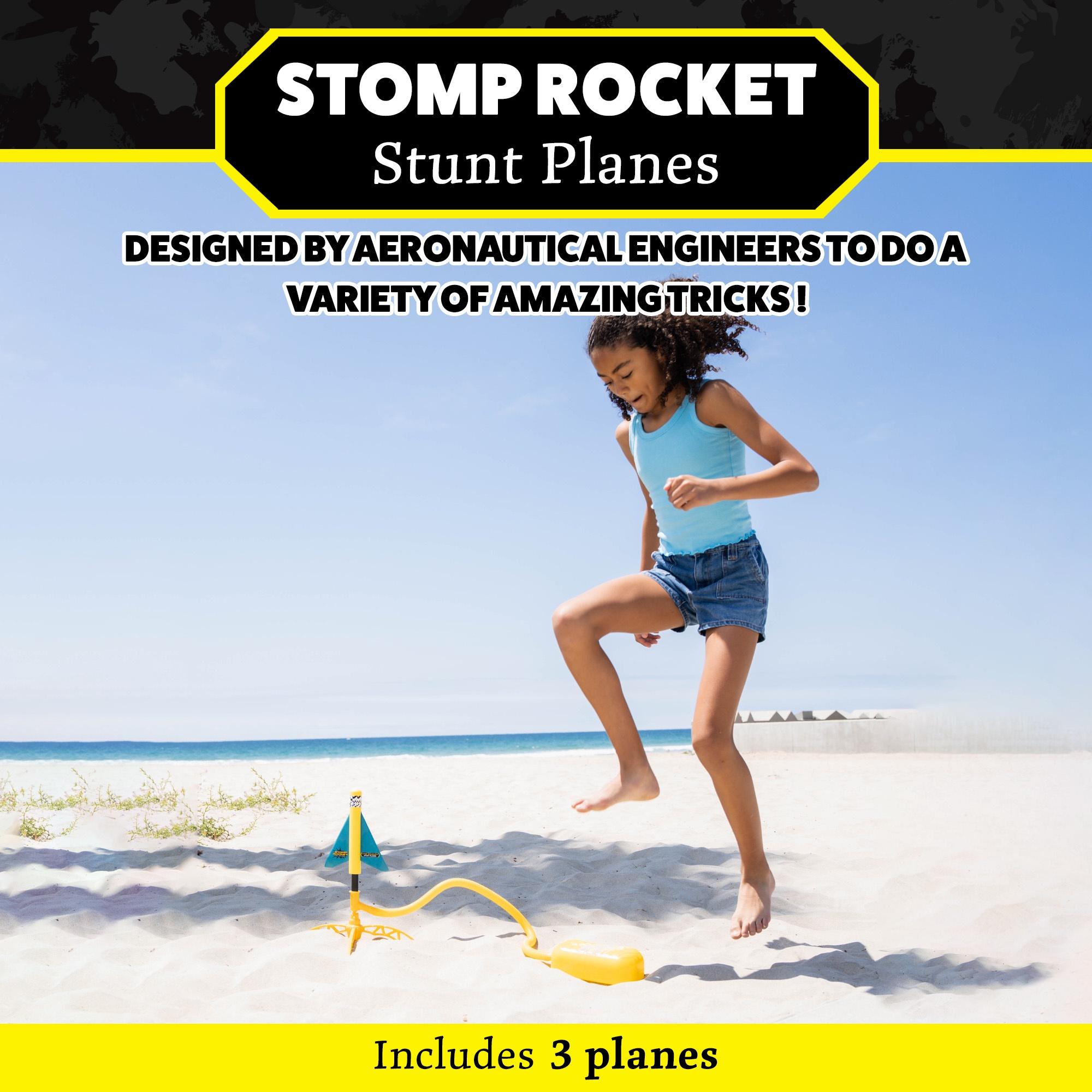 Stomp Rocket® Original Stunt Plane Launcher for Kids, Soars 100 Ft, 3 Foam Stunt Planes and Adjustable Launcher, Gift for Boys and Girls Ages 5 and up - image 3 of 7