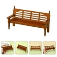 thumbnail image 1 of SKISUNO Garden Ornament Brown Wood Bench Figure 1Set For DIY Lovers, 1 of 8