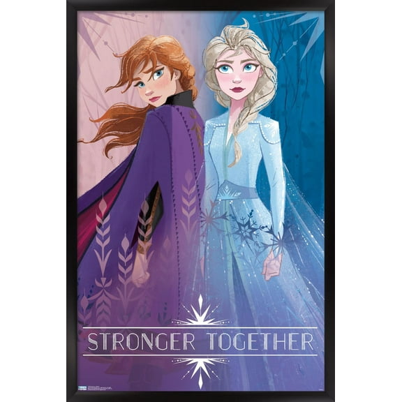 Disney Frozen 2 - Sisters Wall Poster, 14.725" x 22.375", Framed